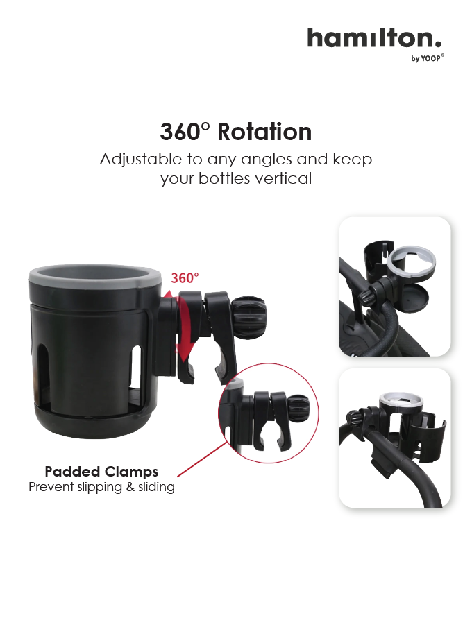 2 in 1 Stroller Universal Twin Cup Holder | Hamilton Online Singapore