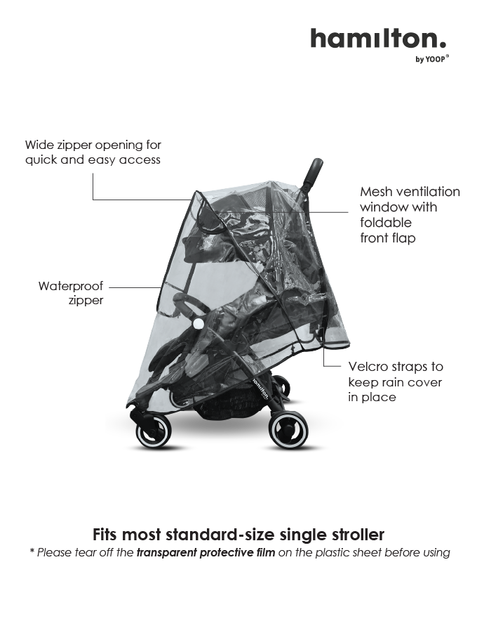 Stroller Rain Cover with Shield | Hamilton Online Singapore